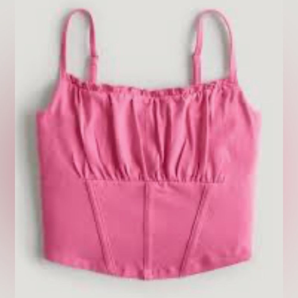 Hollister runched bust corset tank top